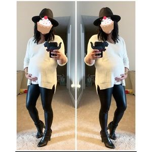 BUNDLE leggings faux leather, leopard, black